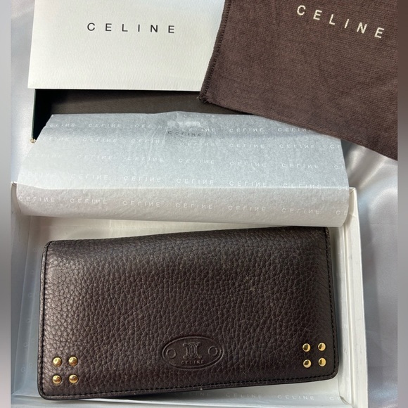 Celine Brown Leather Wallet Full Inclusion LIKE NEW - Picture 4 of 15